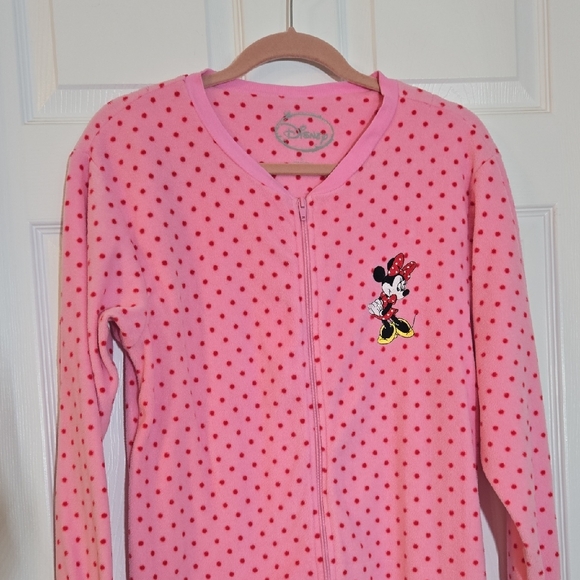 Disney Pink and Red Polka Dot Minnie Mouse Onsie Apparel Size Small - Picture 1 of 12